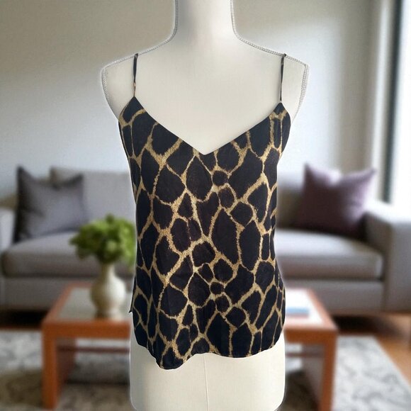 L’AGENCE Animal Print Silk Tank Top Size XS - Picture 1 of 8